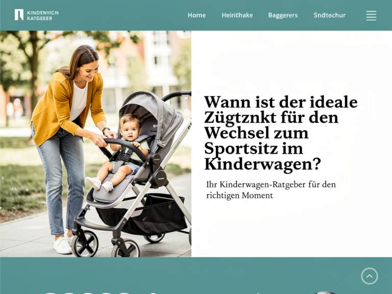 Wechsel zum Sportsitz im Kinderwagen: Ideal zwischen 6 und 9 Monaten