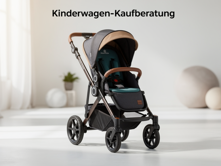 Moderner Moon Style Kinderwagen im urbanen Einsatz mit vielseitiger Sitzverstellung